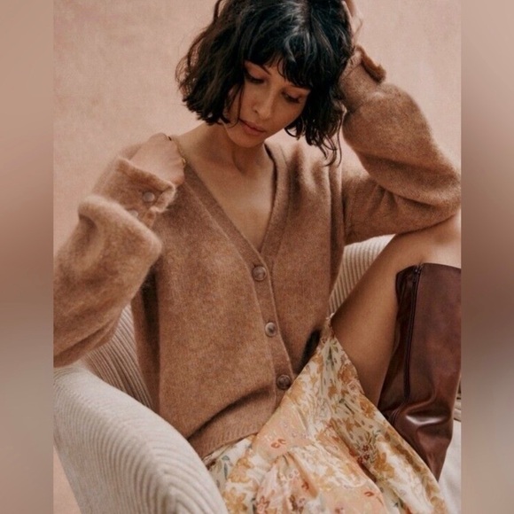Sezane Sweaters - Sezane Warm Brown Cardigan